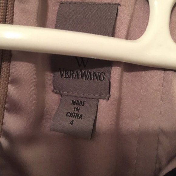 Vera Wang Long Chiffon Mauve Bridesmaid Dress - Picture 4 of 5